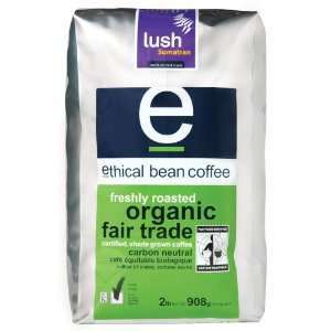 Ethical Bean Coffee Sumatran Medium Dark Roast Fair Trade Organic 