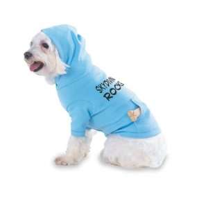 Skydiving Rocks Hooded (Hoody) T Shirt with pocket for your Dog or Cat 