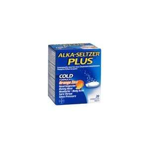 Alka Seltzer Plus Cold Effervescent Tablets Orange Zest, 20 tablets 