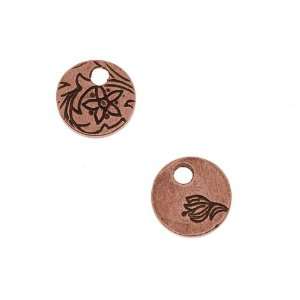 Nunn Design Antiqued Copper Plated Small Circle Flat Pendant 12mm (2)