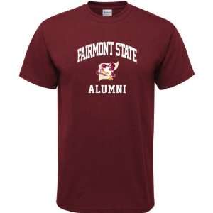  Fairmont State Fighting Falcons Maroon Alumni Arch T Shirt 