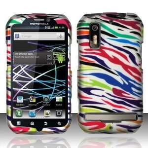  MOT Photon 4G Electrify Rubberized Image, Colorful Zebra 