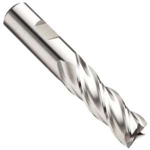 Niagara Cutter EX350 Cobalt Steel End Mill, Uncoated (Bright), 6 