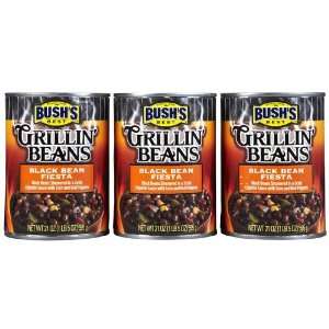 Bushs Black Bean Fiesta Grillin Beans, 21 oz, 3 pk  