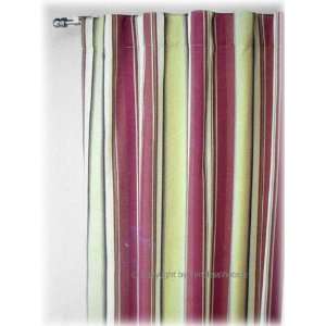  Reds/Yellows Stripe Thick Cotton Drapery Curtain Panel 