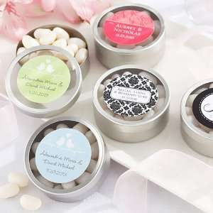    Personalized Round Clear Topped Candy Tins