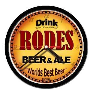  RODES beer and ale cerveza wall clock 