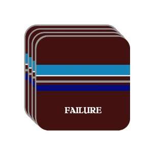 Personal Name Gift   FAILURE Set of 4 Mini Mousepad Coasters (blue 