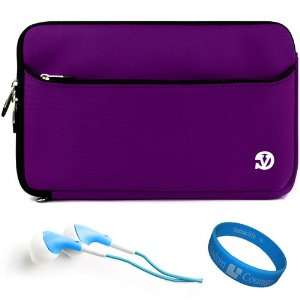Purple Neoprene Sleeve Carrying Case Cover for Acer Iconia Tab A200 10 