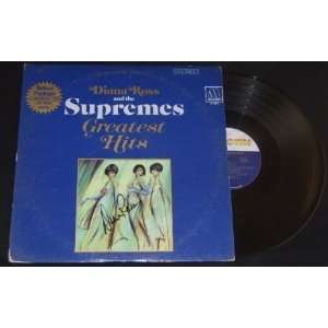 Diana Ross Supremes   Greatest Hits   Signed Autographed Record Album 