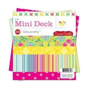 Cosmo Cricket Delovely Mini Deck Paper Pad 6X6 36 Sheets 18 Designs 