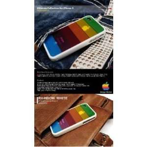  Lims Rainbow Color Case Cover for Iphone 4 (Black 