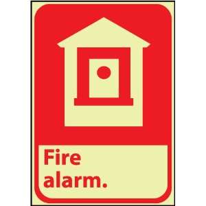 Fire, Fire Alarm, 10X7, Adhesive Vinylglow  Industrial 