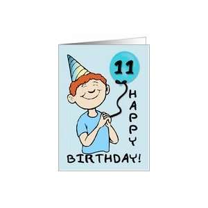  11 Year Old Boys Birthday Blue Balloon Card Toys & Games