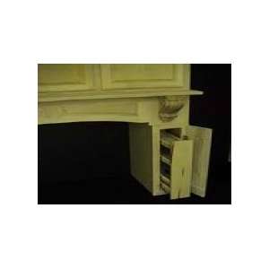   Mantle with corbels Mantle Hood Pedestal and Spice Pullout Assembly