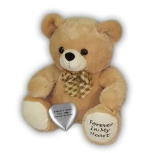  Tan Huggable Heart Teddy Bear Cremation Urn