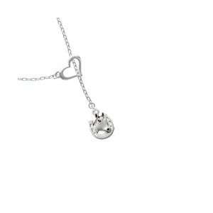  Horsehead with Horseshoe Heart Lariat Charm Necklace 