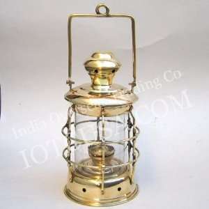  REAL SIMPLEHANDTOOLED HANDCRAFTED BRASS CARGO LANTERN 