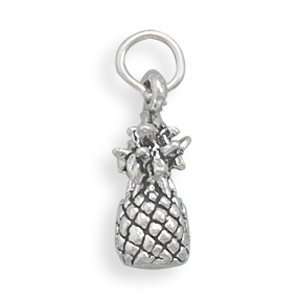   Sterling Silver Pineapple Charm Measures 16x6mm   JewelryWeb Jewelry
