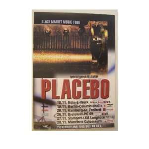  Placebo Poster Berlin Black Market Music Tour Everything 