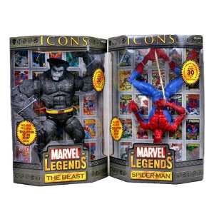   Legends 12 Inch Icons 3 Beast & Spider Man Action Figures Set of 2