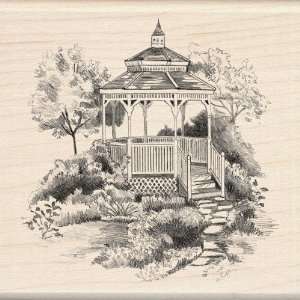  Inkadinkado Garden Gazebo Wood Stamp Arts, Crafts 