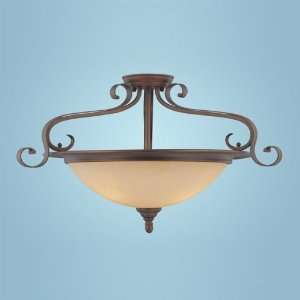  Millennium Lighting, 1263 RBZ 3 Light Auburn SemiFlush 