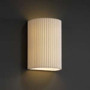 Justice Design Group PNA 1265 PLET Pleated Porcelina Medium Cylinder 