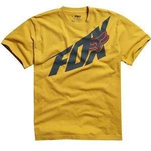  Fox Racing Superfast T Shirt   X Large/Mustard Automotive