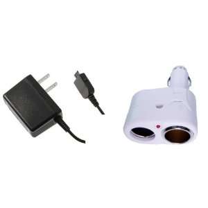 Home Wall AC DC Travel House Battery Charger+12V Car Cigarette Lighter 