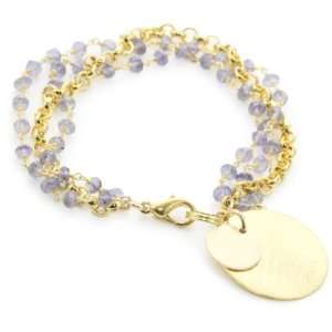 Coralia Leets Jewelry Design Double 14k Gold Vermeil Disk Bracelet, 7