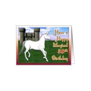  Magical 38th Birthday, Unicorn Castle Card Toys & Games