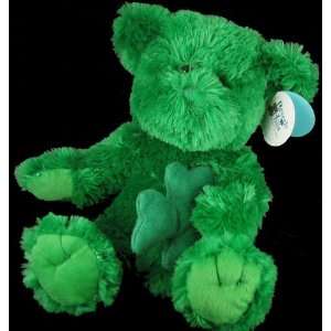  Plush 10 Stuffed Green Teddy Bear w/ Shamrock Toys 