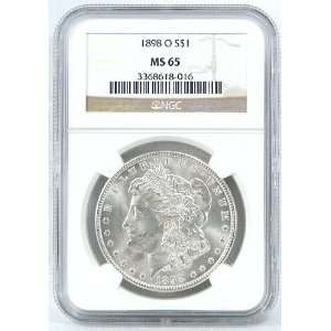  1898 O Morgan Silver Dollar Graded MS65 by NGC Everything 