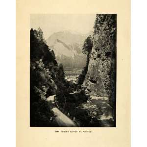  1909 Print Tamina Gorge Ragatz Bad Ragaz Switzerland St 