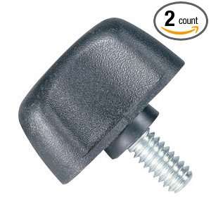 DimcoGray Black Thermoplastic Wingnut Knob, Zinc Stud 1/4 20 Thread x 