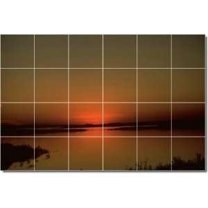  Sunsets Photo Wall Tile Mural 25  24x36 using (24) 6x6 