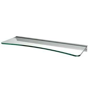  Dolle Shelving 24 x 8 Clear Glass Concave Shelf Kit with 