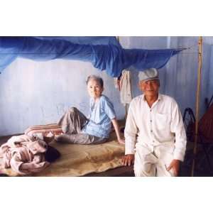  Photograph of Grandparents in Blue Hues 