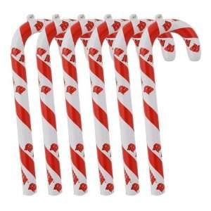  Wisconsin Set of 6 Candy Cane Ornaments