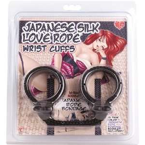  Japanese Silk Love Rope™ Wrist Cuffs, Black Health 