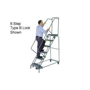 Grip 24W 5 Step Steel Rolling Ladder 21D Top Step