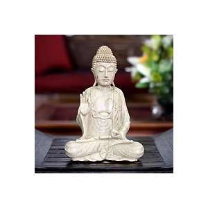  NOVICA Wood sculpture, Beloved Buddha in Meditation 