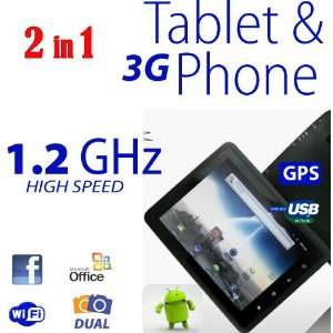   inch Tablet + GPS + Bluetooth + WIFI + Dual Camera 2.0 Mega Pixels