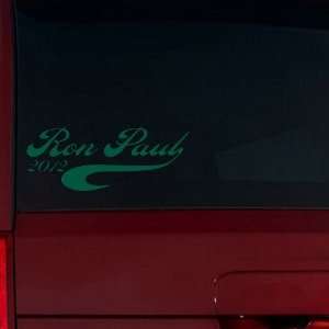 Ron Paul 2012 Swash Window Decal (Forest Green)