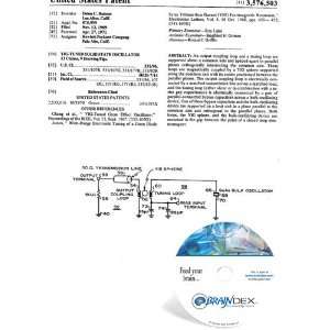  NEW Patent CD for YIG TUNED SOLID STATE OSCILLATOR 