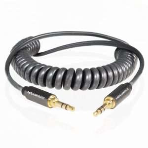  Mediabridge   NEW COILED 3.5mm Male To 3.5mm Male Stereo 