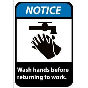   Signs Wash Hands Before Returning To Work