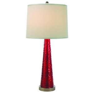  Trend Lighting TT7635 One Light Red Table Lamp Polished 