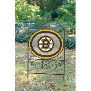  BOSTON BRUINS Team Logo STAINED GLASS YARD SIGN (20 x 38 